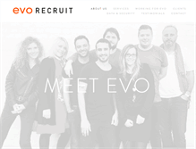 Tablet Screenshot of evorecruit.co.uk